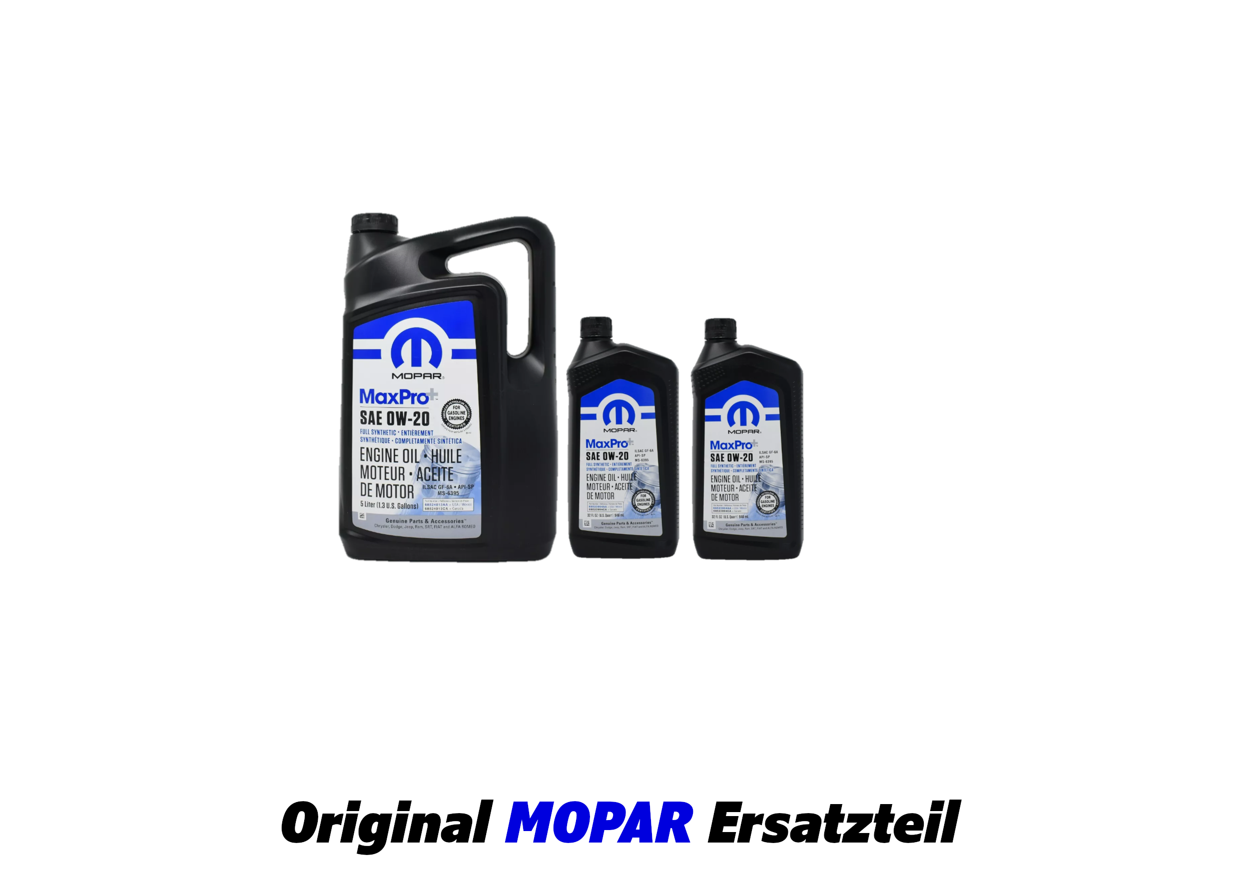 Mopar MaxPro+ 0W20 Motorölpaket 7qt (6,89l) Mopar MaxPro+ 0W20 Motorölpaket 7qt (6,89l)