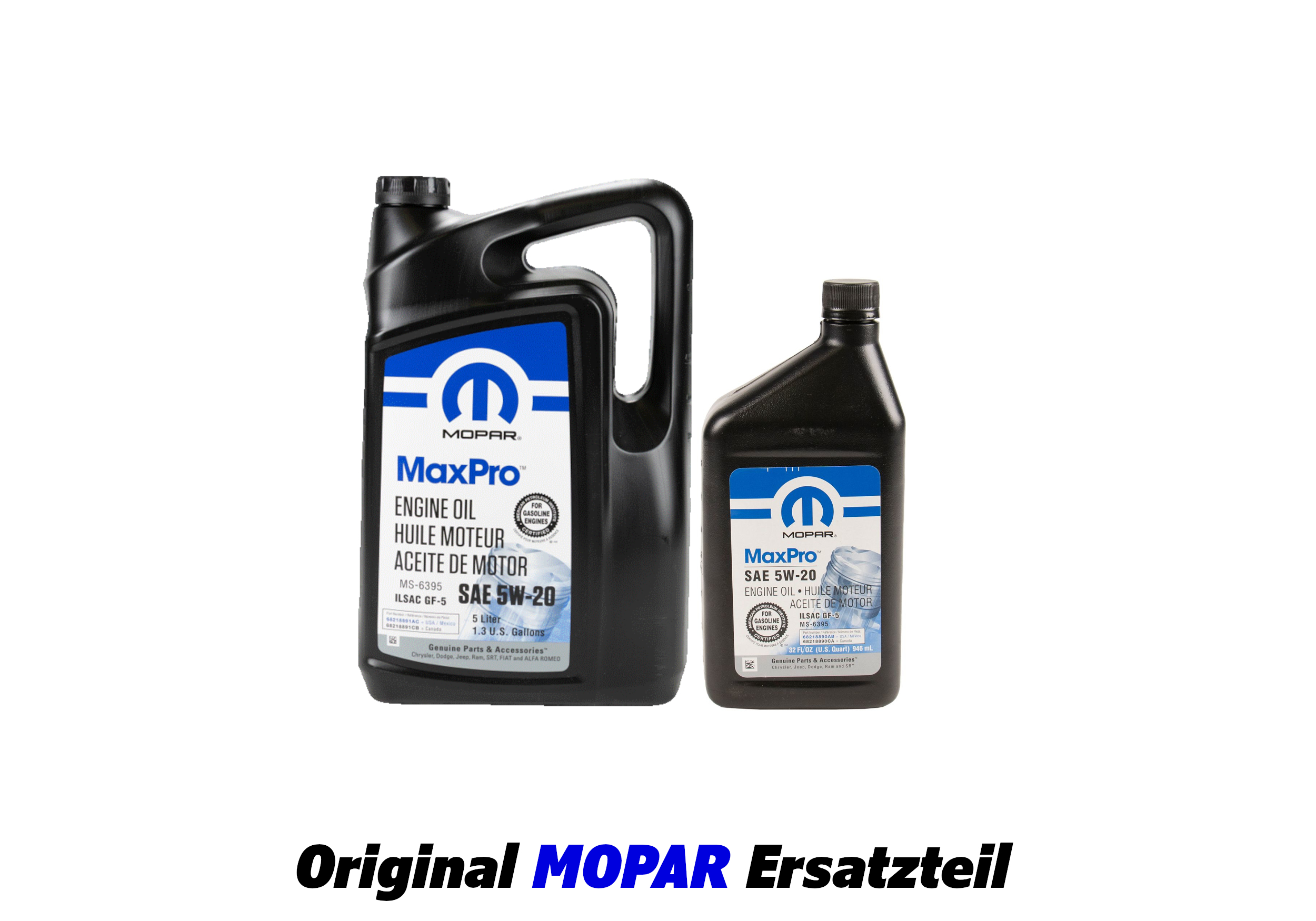  Mopar MaxPro 5W20 Motorölpaket 6qt (5,946l)